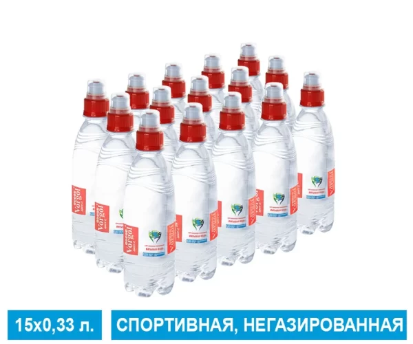 Упаковка спортивной негазированной воды Vorgol 0,33 л